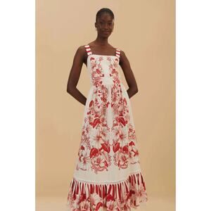 FARM Rio Off-white Floral Chains Maxi Dress NWT Medium